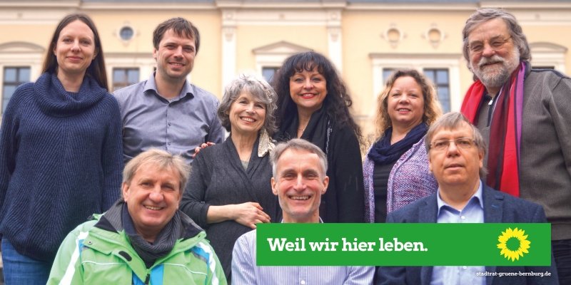 Gruppenbild bündnisgrüne Stadtratskandidaten 2019
